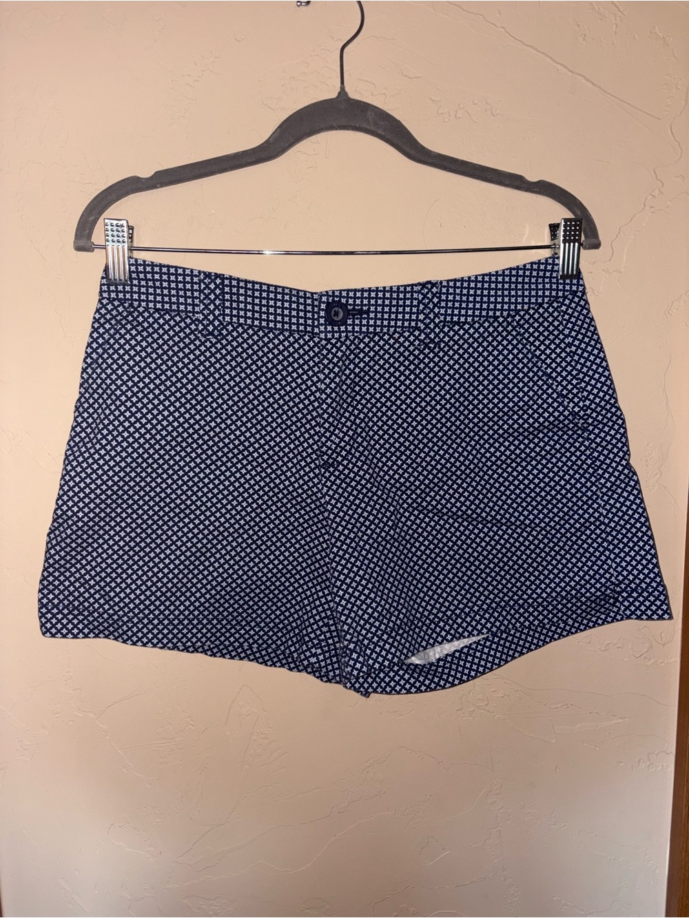 BCG Navy White Geometric Print Athletic Casual Shorts Size 4